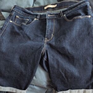 Levi's Dark Blue Jean Shorts